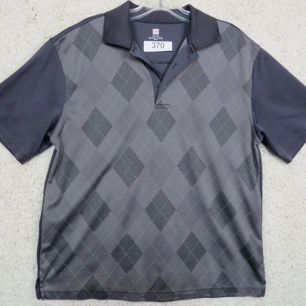 2 Under* Men's Short‎ Sleeve Polo Golf Shirt Size Medium~ Dark/Light Purple